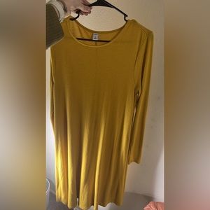Old Navy size large tall, burn, yellow dress
